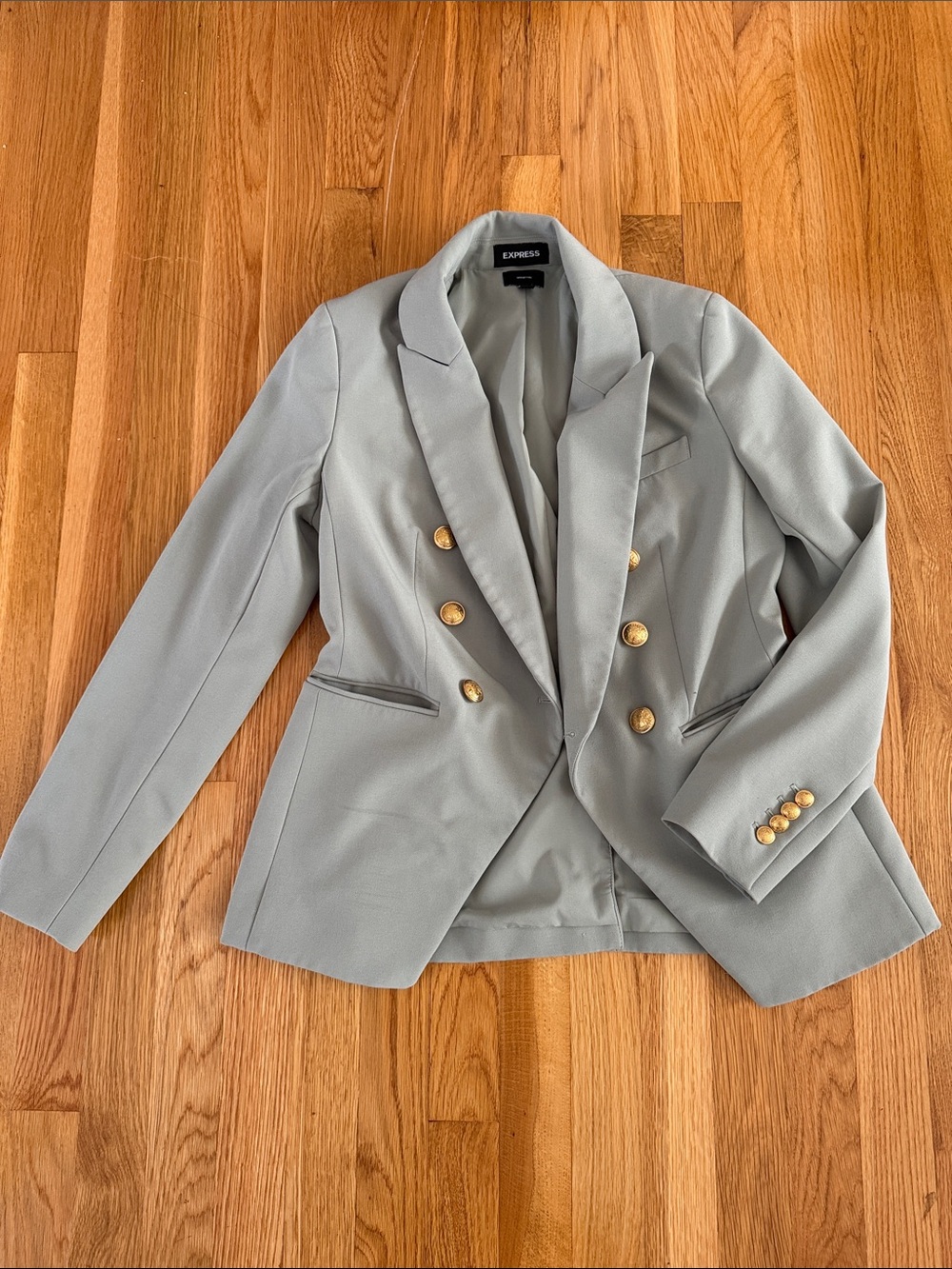 Green Blazer with Gold Buttons